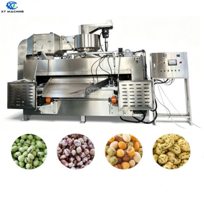 100kg/h SS304 Coated Peanut Swing Roaster Almond Cashews Flat Oven