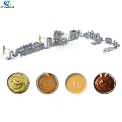 Fully Automatic One-Stop Peanut Butter Processing Equipment 500kg/h-2000kg/h Almond Butter Making Machine