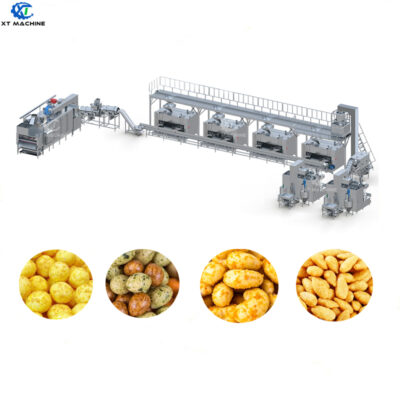 Peanut Coating Roasting and Seasoning Production Line Food Roasting Processing Plant