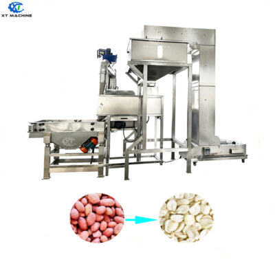 Fully Automatic Split Peanut Kernel Blanching Machine Slitting Peeling Machine High Peeling Rate