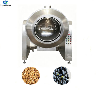 Commercial Use Sugar Coating Heating Machine SS304 Drum Roasting Machine